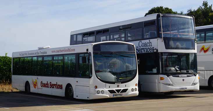 Coach Services Scania K230UB Wright YN57FZL & N230UD LX59CPK